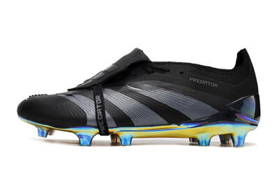 Adidas Predator Elite Foldover Tongue FG Firm Ground Soccer Cleats - Black/Silver/Gold