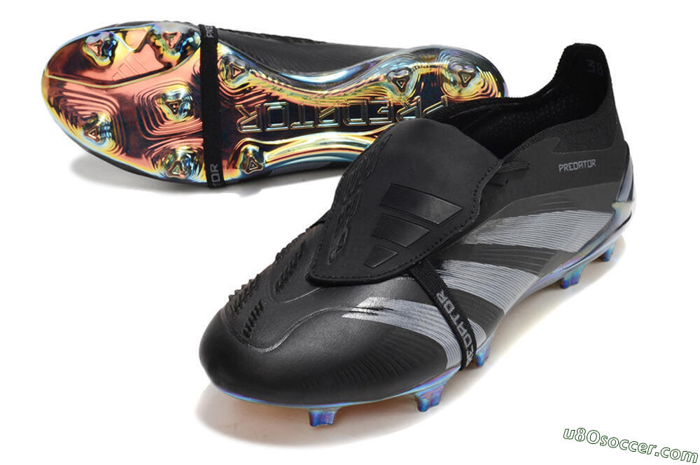 Adidas Predator Elite Foldover Tongue FG Firm Ground Soccer Cleats - Black/Silver/Gold 3