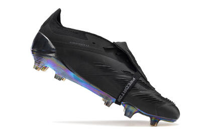 Adidas Predator Elite Foldover Tongue FG Firm Ground Soccer Cleats - Black/Silver/Gold