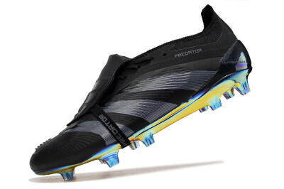 Adidas Predator Elite Foldover Tongue FG Firm Ground Soccer Cleats - Black/Silver/Gold