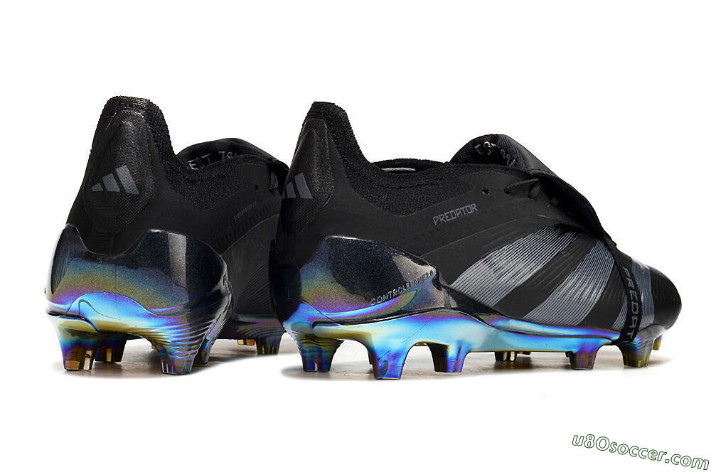 Adidas Predator Elite Foldover Tongue FG Firm Ground Soccer Cleats - Black/Silver/Gold 6