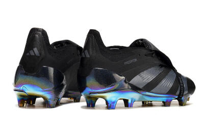Adidas Predator Elite Foldover Tongue FG Firm Ground Soccer Cleats - Black/Silver/Gold