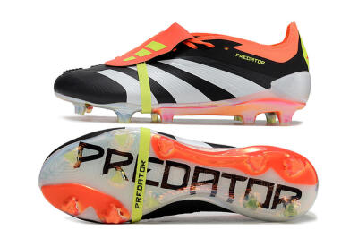 Adidas Predator Elite Foldover Tongue FG Firm Ground Soccer Cleats - Black/White/Orange