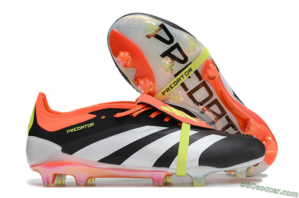 Adidas Predator Elite Foldover Tongue FG Firm Ground Soccer Cleats - Black/White/Orange 1