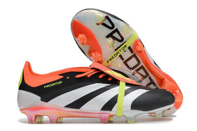 Adidas Predator Elite Foldover Tongue FG Firm Ground Soccer Cleats - Black/White/Orange