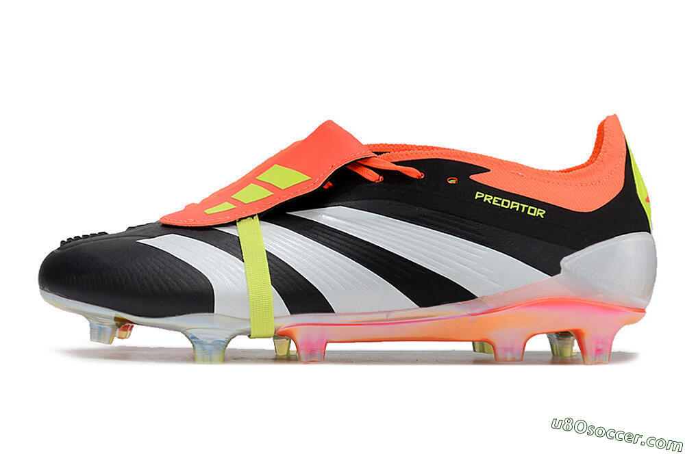 Adidas Predator Elite Foldover Tongue FG Firm Ground Soccer Cleats - Black/White/Orange 2