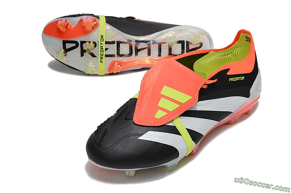 Adidas Predator Elite Foldover Tongue FG Firm Ground Soccer Cleats - Black/White/Orange 3