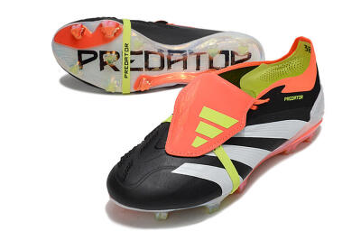 Adidas Predator Elite Foldover Tongue FG Firm Ground Soccer Cleats - Black/White/Orange