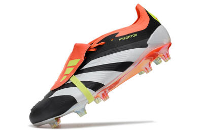 Adidas Predator Elite Foldover Tongue FG Firm Ground Soccer Cleats - Black/White/Orange