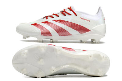 Adidas Predator Elite FG Firm Ground Soccer Cleats - White/Red