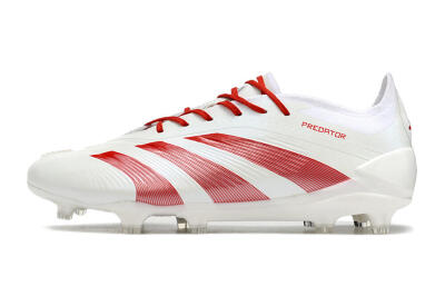 Adidas Predator Elite FG Firm Ground Soccer Cleats - White/Red