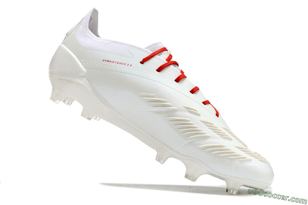 Adidas Predator Elite FG Firm Ground Soccer Cleats - White/Red 4