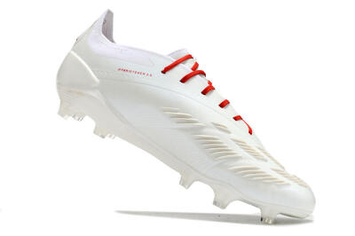 Adidas Predator Elite FG Firm Ground Soccer Cleats - White/Red