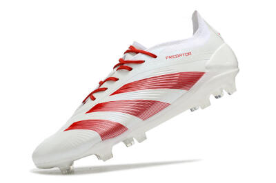 Adidas Predator Elite FG Firm Ground Soccer Cleats - White/Red