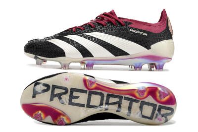 Adidas Predator Elite FG Firm Ground Soccer Cleats - Black/White/Purple