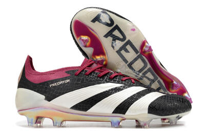 Adidas Predator Elite FG Firm Ground Soccer Cleats - Black/White/Purple