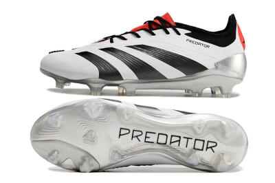 Adidas Predator Elite FG Firm Ground Soccer Cleats - White/Black/Red
