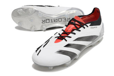 Adidas Predator Elite FG Firm Ground Soccer Cleats - White/Black/Red