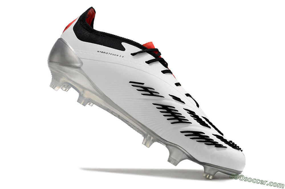 Adidas Predator Elite FG Firm Ground Soccer Cleats - White/Black/Red 4