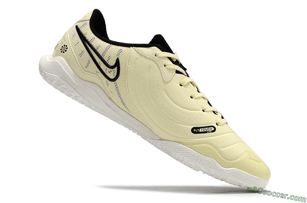 Nike Tiempo Legend 10 Academy IC Indoor & Futsal Soccer Shoes - Beige/Black/White 4