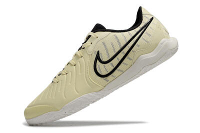 Nike Tiempo Legend 10 Academy IC Indoor & Futsal Soccer Shoes - Beige/Black/White