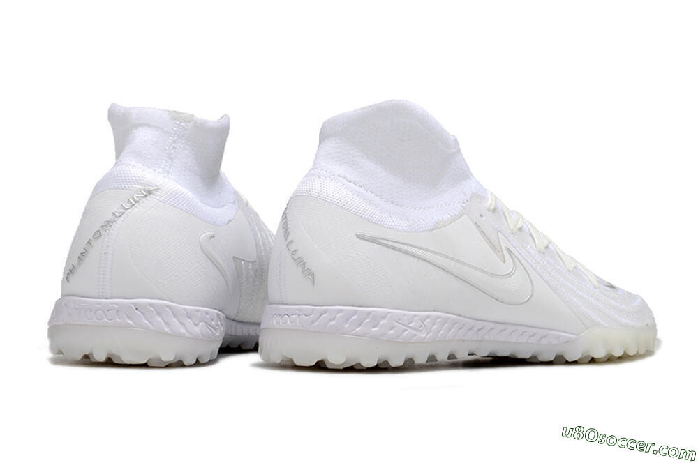 Nike Phantom Luna Elite NU TF Artificial Turf Soccer Shoes - White/Black 6