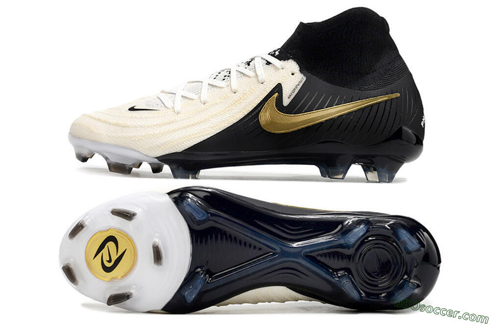 Nike Phantom Luna Elite NU FG Firm Ground Soccer Cleats - White/Black/Gold 0