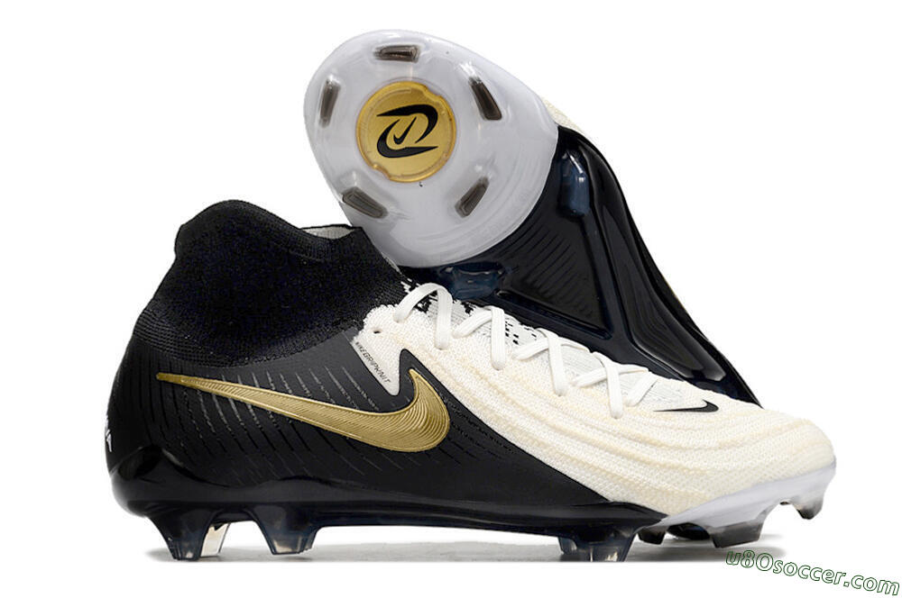 Nike Phantom Luna Elite NU FG Firm Ground Soccer Cleats - White/Black/Gold 1