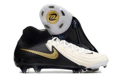 Nike Phantom Luna Elite NU FG Firm Ground Soccer Cleats - White/Black/Gold