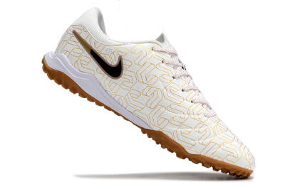 Nike Tiempo Legend 10 Academy TF Artificial Turf Soccer Shoes - White/Black/Gold