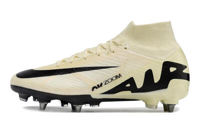 Nike Air Zoom Mercurial Superfly 9 Elite SG Soft Ground Soccer Cleats - Beige/Black/White