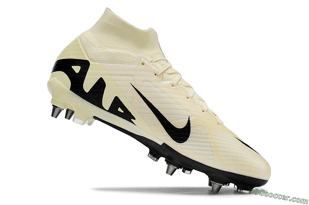 Nike Air Zoom Mercurial Superfly 9 Elite SG Soft Ground Soccer Cleats - Beige/Black/White 4
