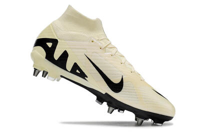 Nike Air Zoom Mercurial Superfly 9 Elite SG Soft Ground Soccer Cleats - Beige/Black/White