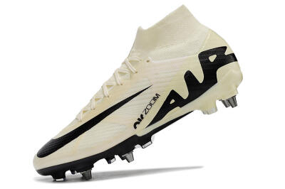 Nike Air Zoom Mercurial Superfly 9 Elite SG Soft Ground Soccer Cleats - Beige/Black/White
