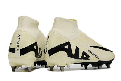 Nike Air Zoom Mercurial Superfly 9 Elite SG Soft Ground Soccer Cleats - Beige/Black/White