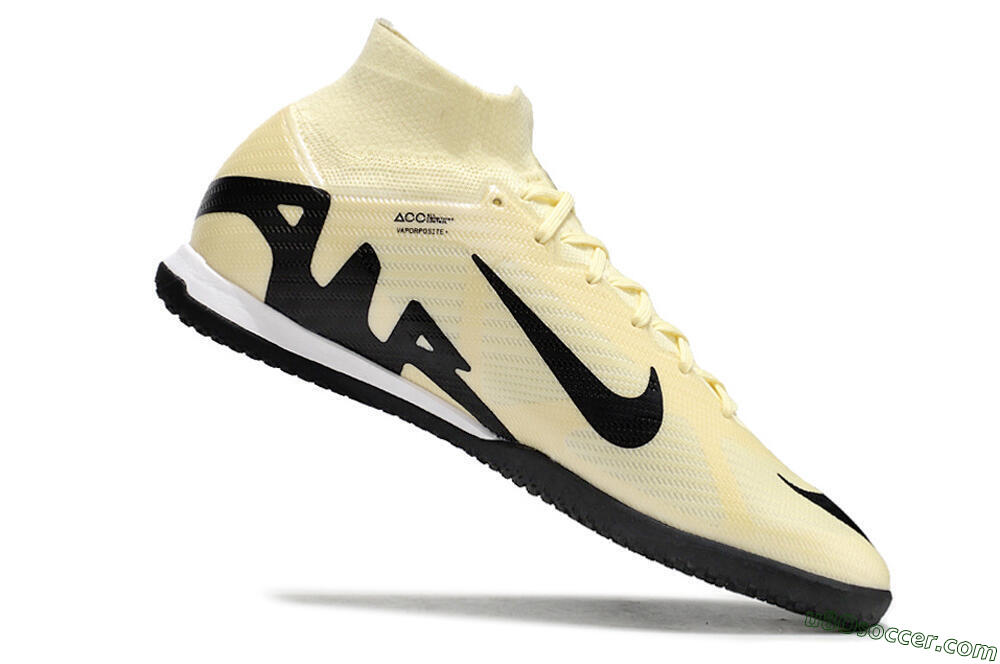 Nike Air Zoom Mercurial Superfly 9 Elite IC Indoor & Futsal Soccer Shoes - Beige/Black/White 4