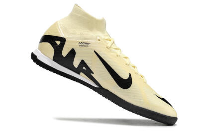 Nike Air Zoom Mercurial Superfly 9 Elite IC Indoor & Futsal Soccer Shoes - Beige/Black/White