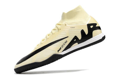 Nike Air Zoom Mercurial Superfly 9 Elite IC Indoor & Futsal Soccer Shoes - Beige/Black/White