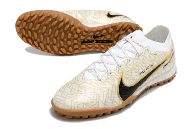 Nike Air Zoom Mercurial Vapor 15 Elite TF Artificial Turf Soccer Shoes - White/Black/Gold