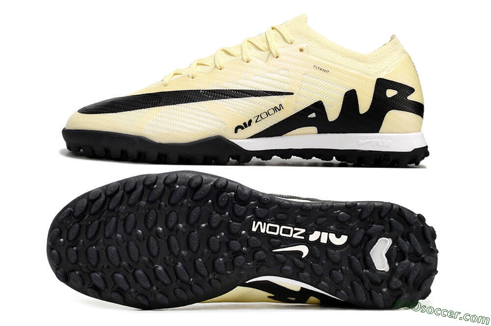 Nike Air Zoom Mercurial Vapor 15 Elite TF Artificial Turf Soccer Shoes - Beige/Black/White 0