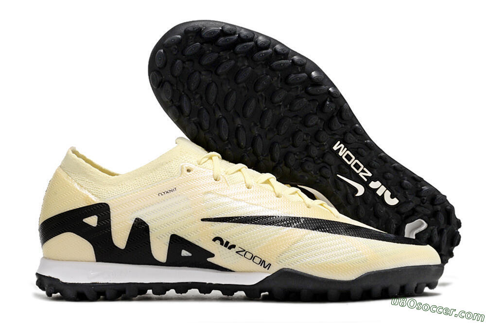 Nike Air Zoom Mercurial Vapor 15 Elite TF Artificial Turf Soccer Shoes - Beige/Black/White 1