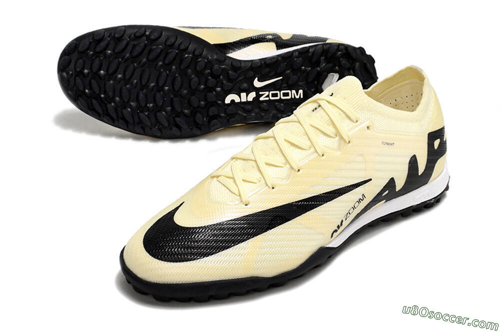 Nike Air Zoom Mercurial Vapor 15 Elite TF Artificial Turf Soccer Shoes - Beige/Black/White 3