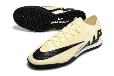 Nike Air Zoom Mercurial Vapor 15 Elite TF Artificial Turf Soccer Shoes - Beige/Black/White