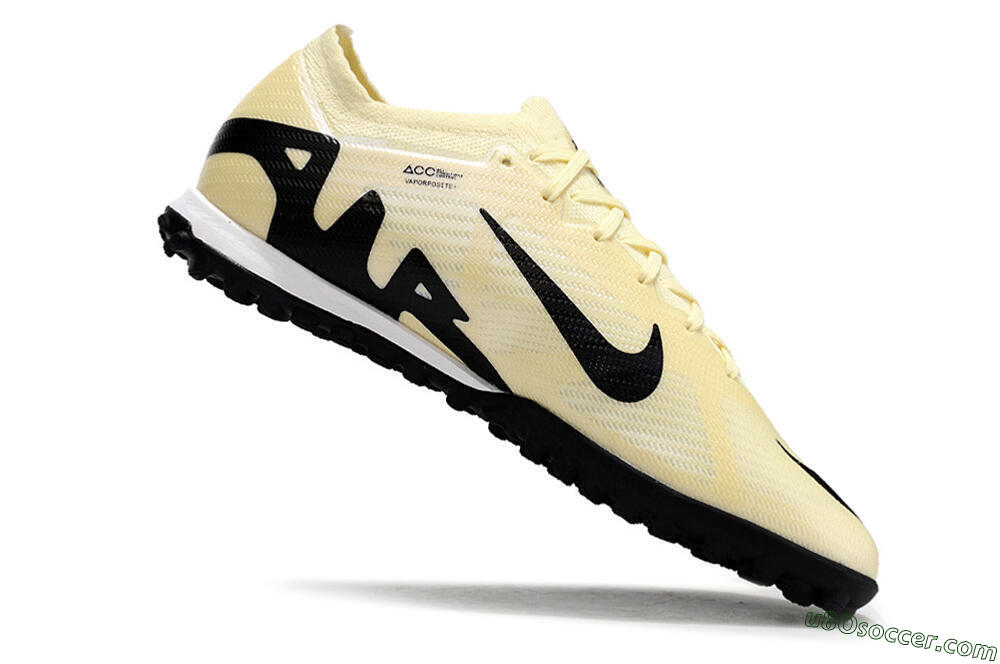 Nike Air Zoom Mercurial Vapor 15 Elite TF Artificial Turf Soccer Shoes - Beige/Black/White 4