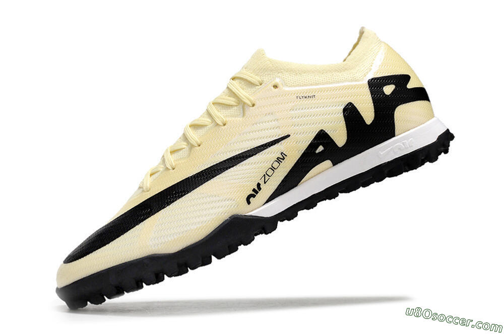 Nike Air Zoom Mercurial Vapor 15 Elite TF Artificial Turf Soccer Shoes - Beige/Black/White 5