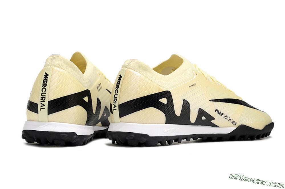Nike Air Zoom Mercurial Vapor 15 Elite TF Artificial Turf Soccer Shoes - Beige/Black/White 6
