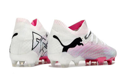 Puma Future Ultimate 2024 FG Firm Ground Soccer Cleats - White/Pink/Blue/Black