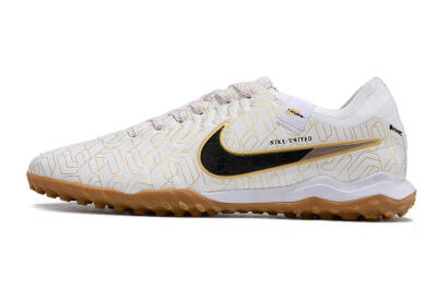Nike Tiempo Legend 10 Pro TF Artificial Turf Soccer Shoes - White/Gold/Black