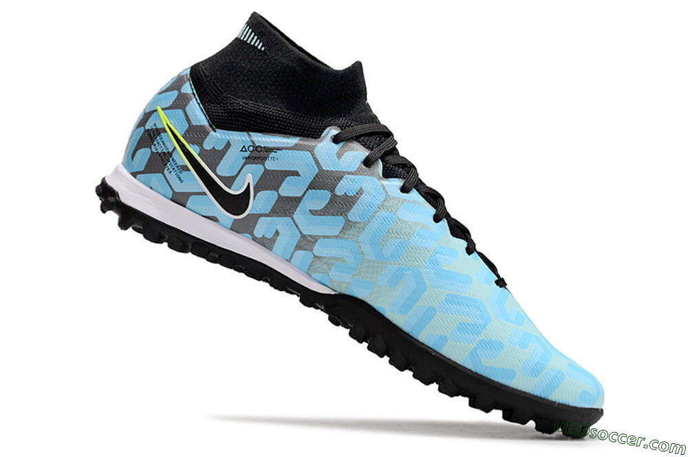 Nike Air Zoom Mercurial Superfly 9 Elite TF Artificial Turf Soccer Shoes - Blue/White/Black 4