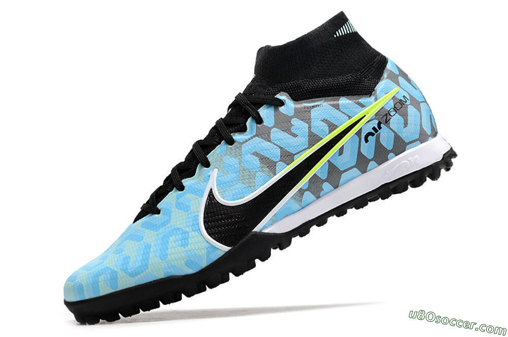 Nike Air Zoom Mercurial Superfly 9 Elite TF Artificial Turf Soccer Shoes - Blue/White/Black 5